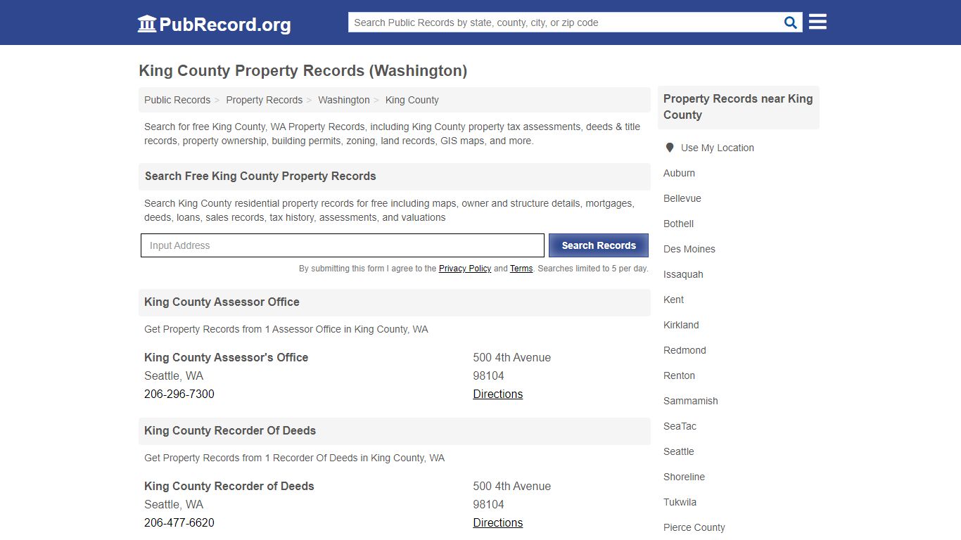 King County Property Records (Washington) - pubrecord.org